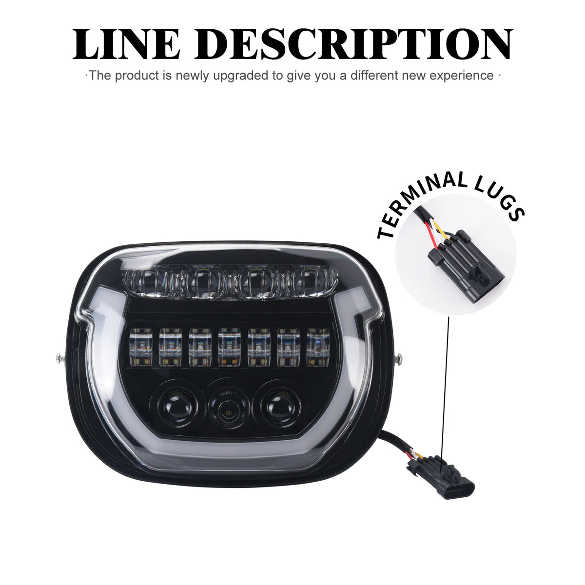 Phare LED avant noir sur Harley Street Glide CVO - vue 4