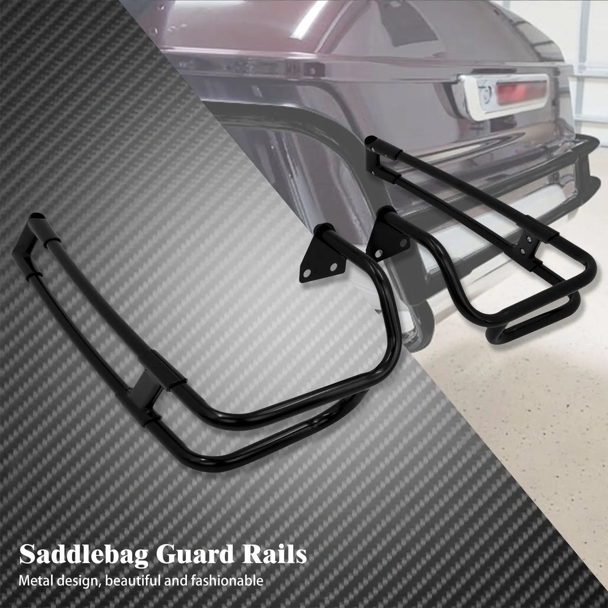 Support de rail chromé sur le couvercle d'un top case King de Harley-Davidson Touring - vue 7