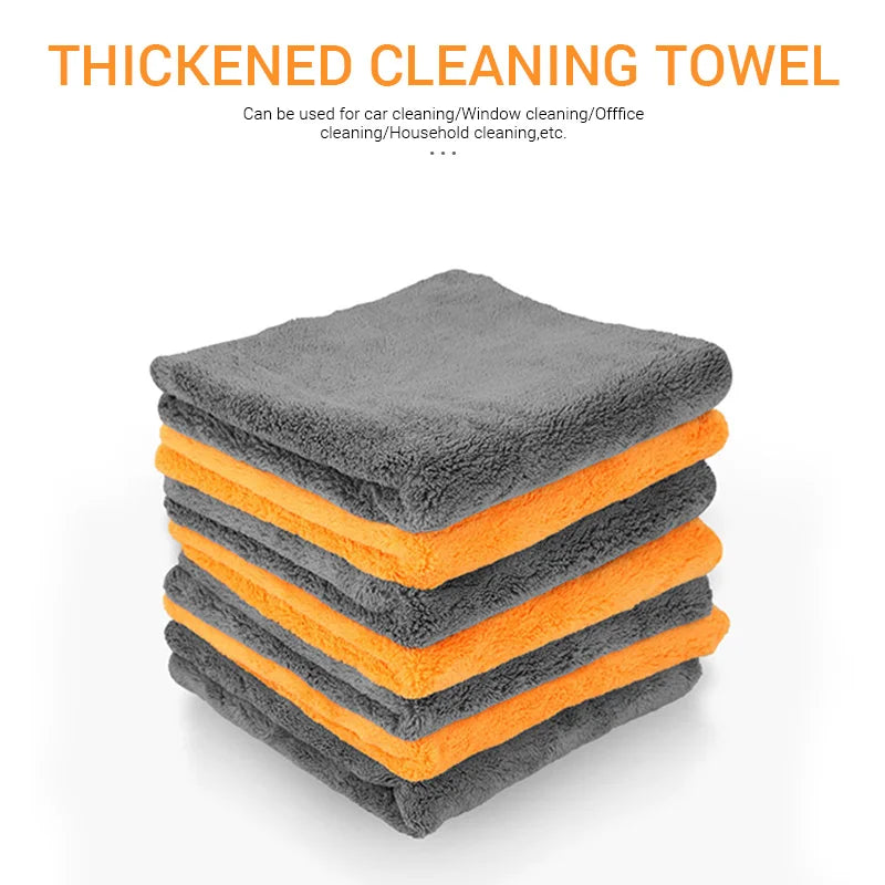 Serviettes Microfibre Épaisses 40x40cm - Lavage et Séchage Auto/Moto – photo 3/12