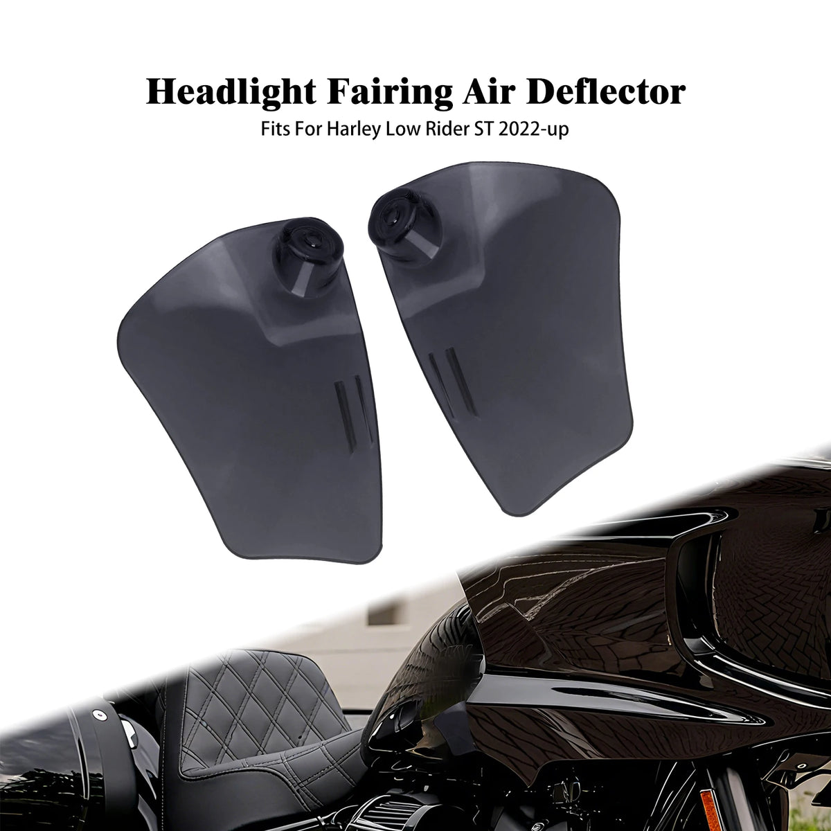 Déflecteurs d'air latéraux colorés pour phare de Harley-Davidson Low Rider ST - vue 11
