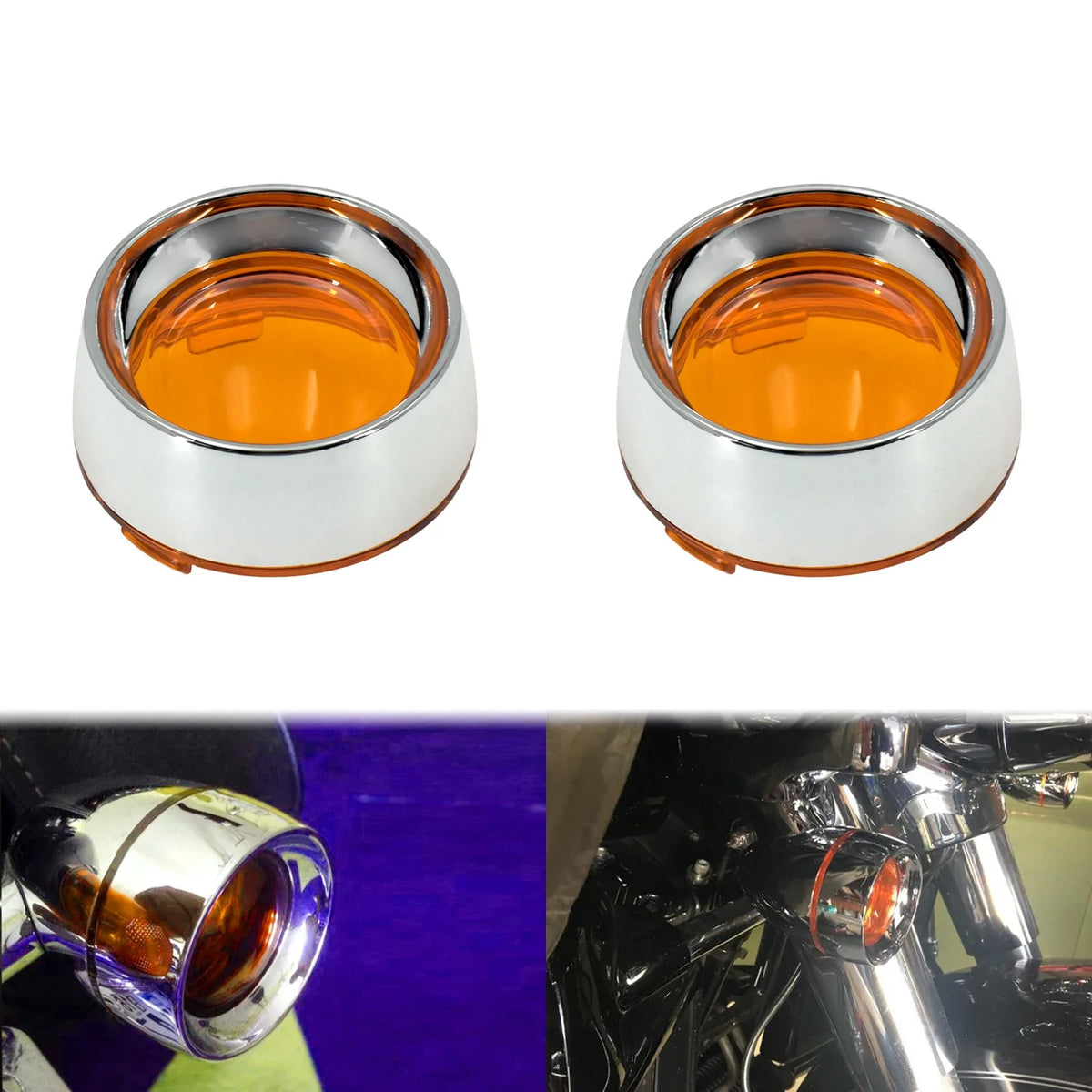Visières de clignotants pour Harley Touring Softail - vue 11