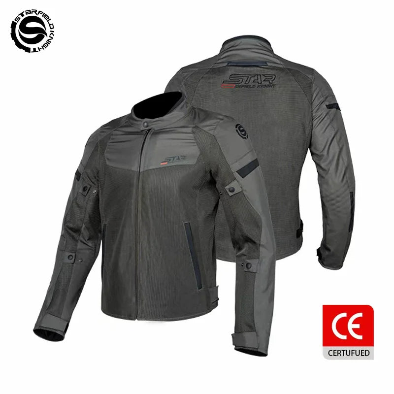 Blouson moto homme mesh respirant avec protections - vue - vue 1