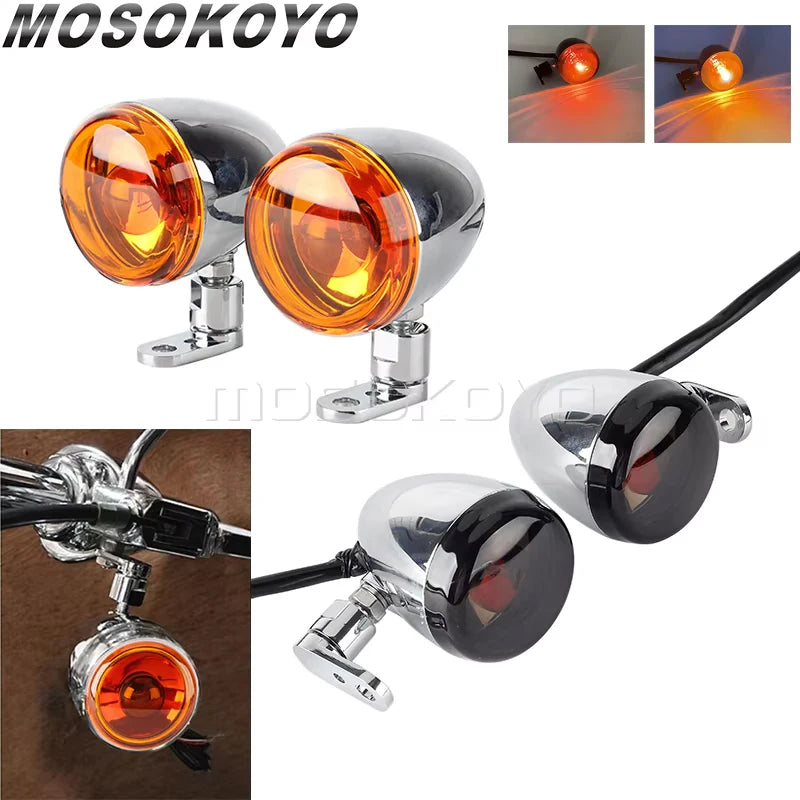 Clignotants bullet pour Harley Dyna Softail - vue 1