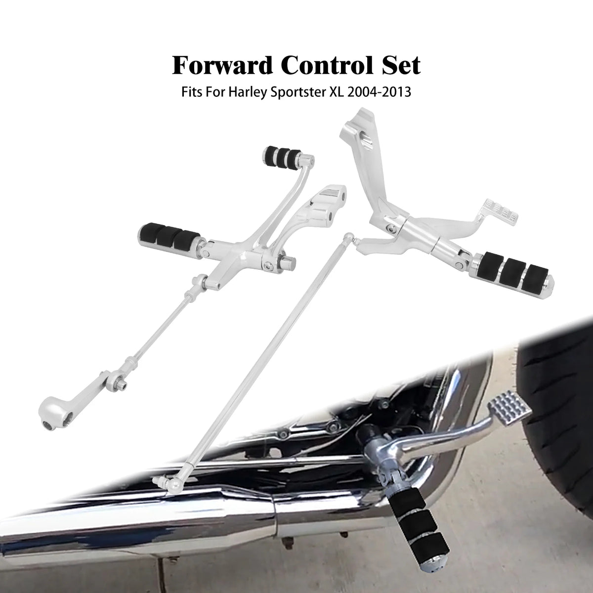 Kit Complet de Commandes Avancées (Pegs, Leviers, Tringlerie) - Harley-Davidson Sportster XL883/XL1200 2004-2022 – photo 9/10