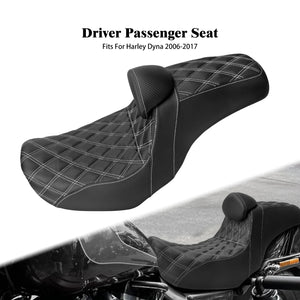 Selle biplace avec dossier pour Harley-Davidson Dyna - vue 8