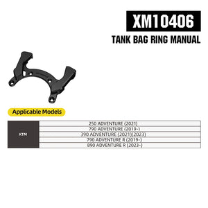 Sac de réservoir moto Rhinowalk noir à fixation magnétique - vue 30