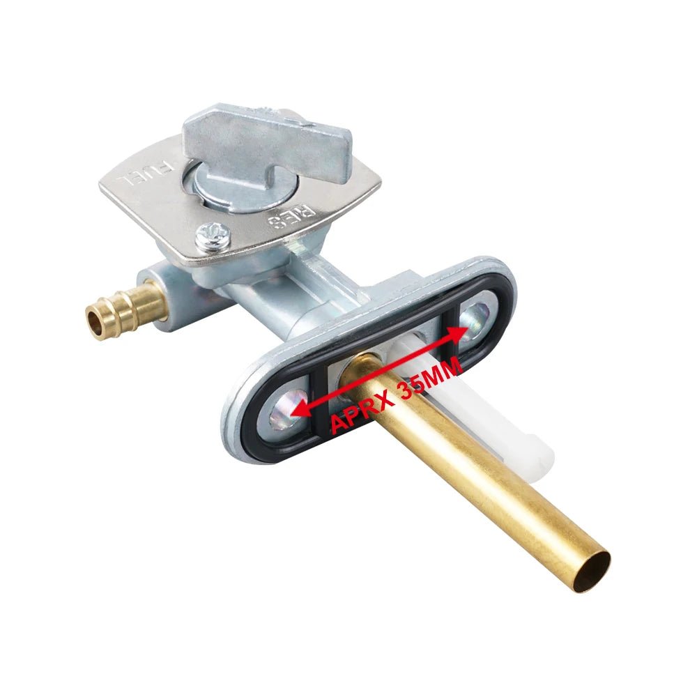 Robinet d'essence argenté pour réservoir de moto - vue 2