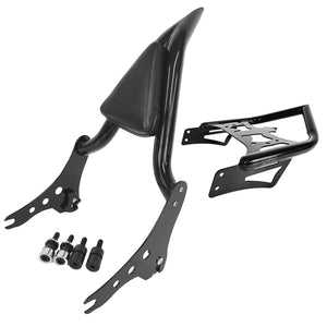 Dossier passager sissy-bar amovible avec porte-bagages pour Harley Softail - vue 7