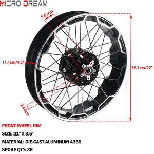 Jantes Avant 21x3,5'' Double Disque et Arrière 18x5'' à Rayons - Harley-Davidson Touring 2021 et plus (freins ABS) – photo 5/6