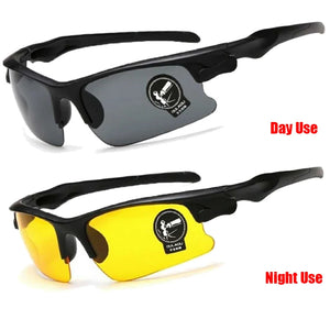 Lunettes de moto anti-éblouissement verres jaunes - vue - vue 3