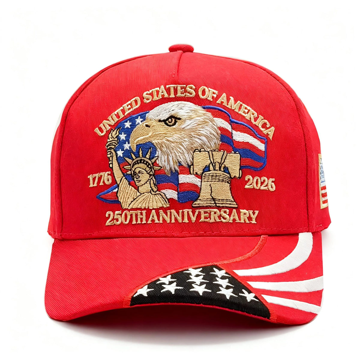 Casquette brodée patriotique avec aigle et drapeau USA - vue 5