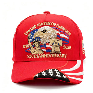 Casquette brodée patriotique avec aigle et drapeau USA - vue 5