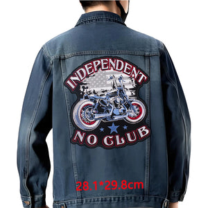Grand écusson dorsal brodé style biker moto pour blouson - vue 38