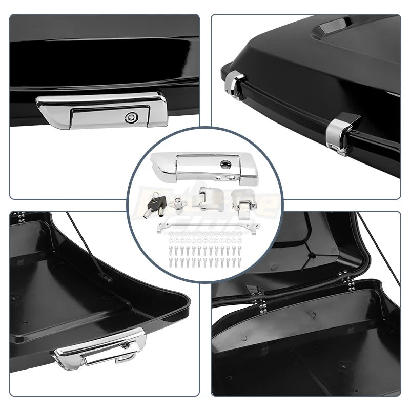 Kit de charnières, loquet et serrure pour sacoche rigide Harley Touring 2014+ - vue 5