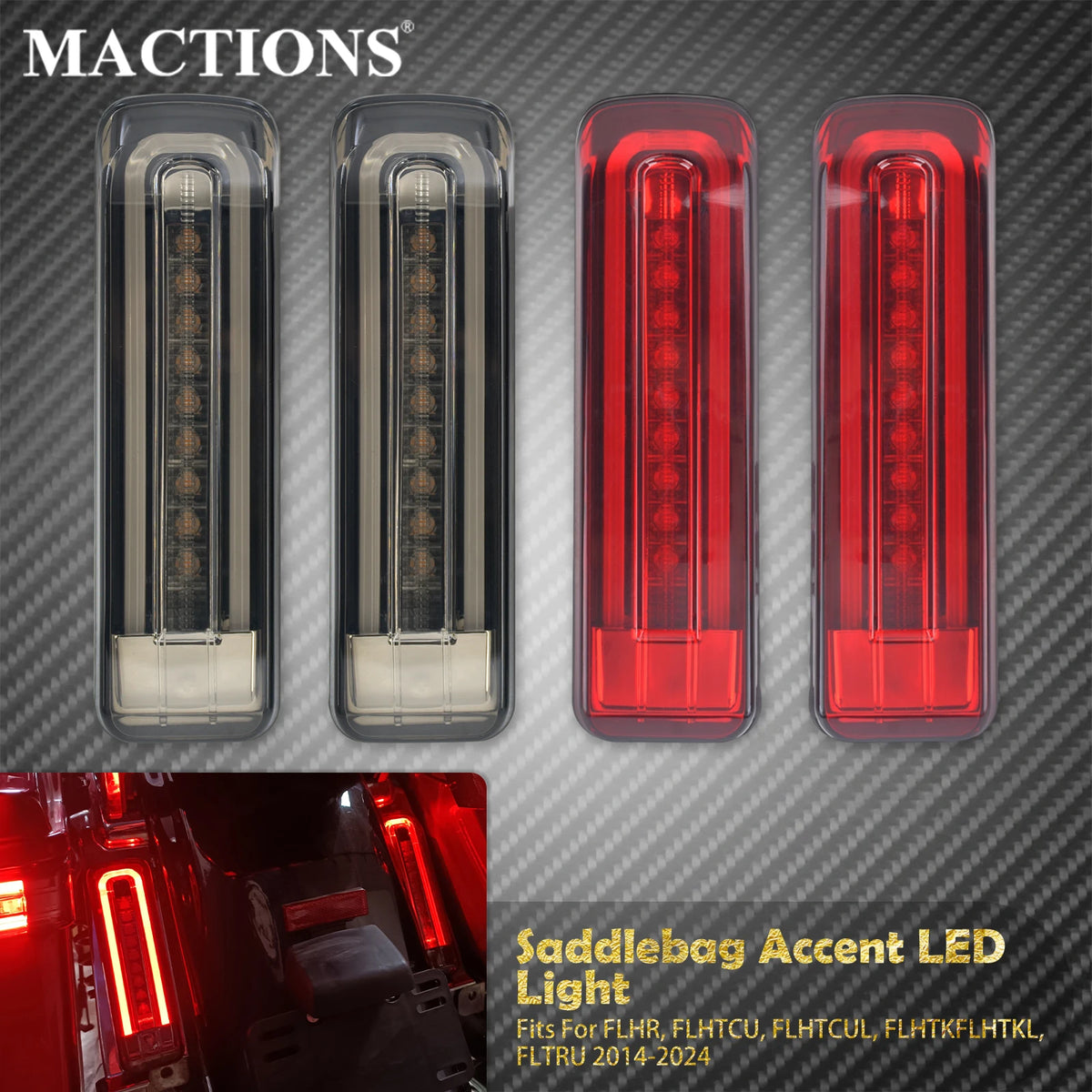 Feux LED de Remplissage de Sacoche Arrière (Stop/Clignotant) - Harley-Davidson Touring CVO Road Glide – photo 1/8