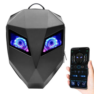 Sac à dos noir imperméable avec écran LED pour moto - vue 7