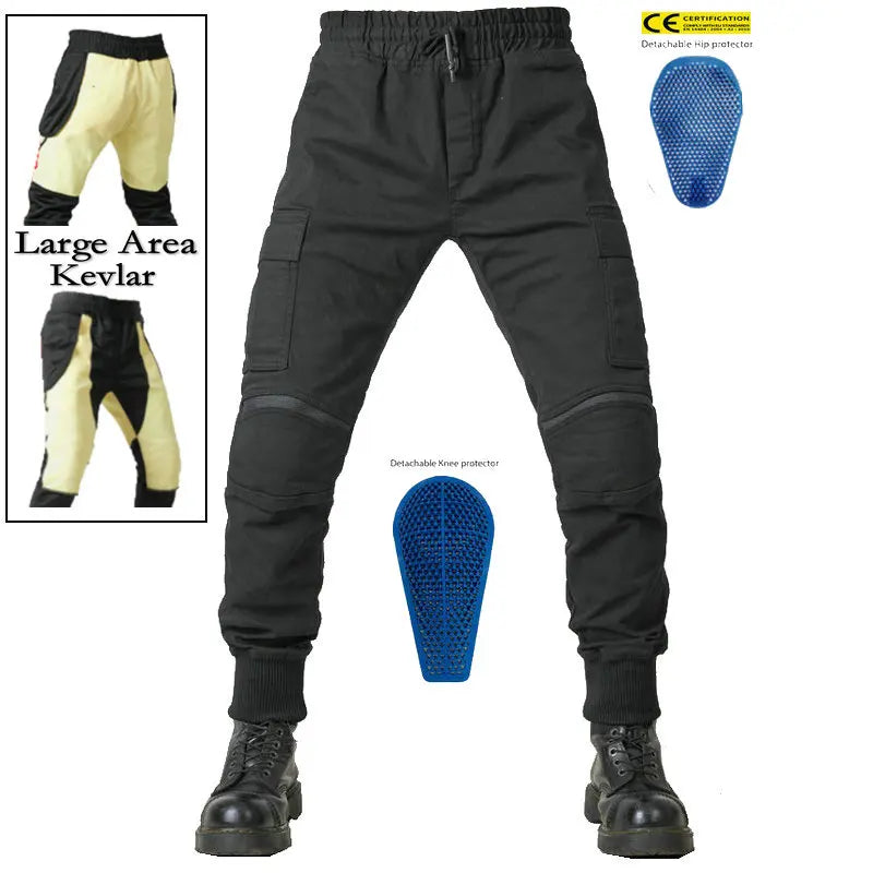 Jean moto homme avec doublure Kevlar amovible - vue 8