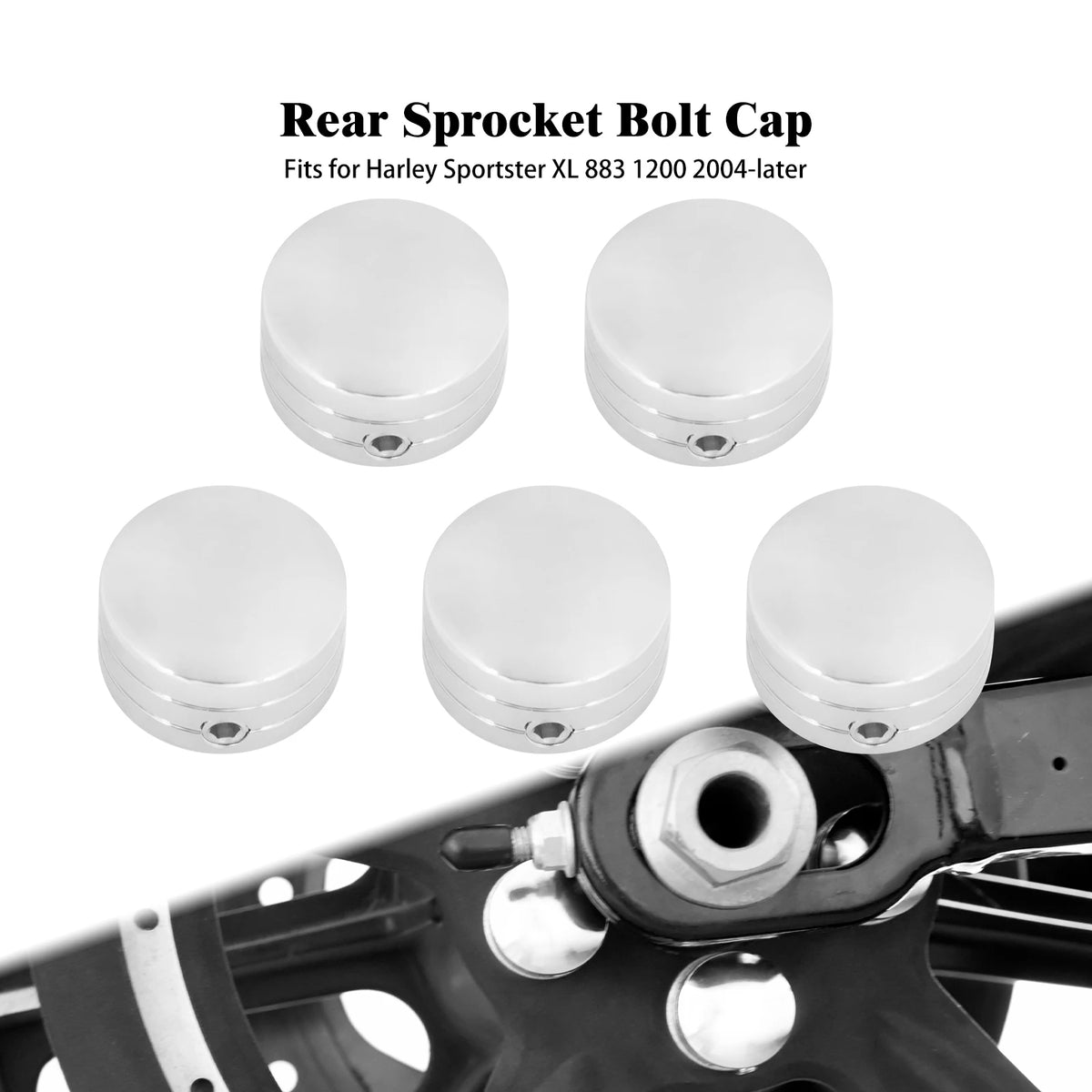 Caches de boulons de couronne pour Harley Sportster et Softail - vue 8