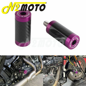 Paire d'embouts de glissière en aluminium et fibre de carbone pour barre de protection moto - vue 11