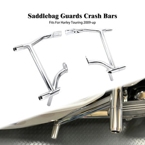Barres de protection chromées pour sacoches de Harley-Davidson Touring - vue 1