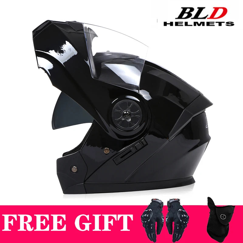 Casque moto modulable rétro double écran - vue - vue 10
