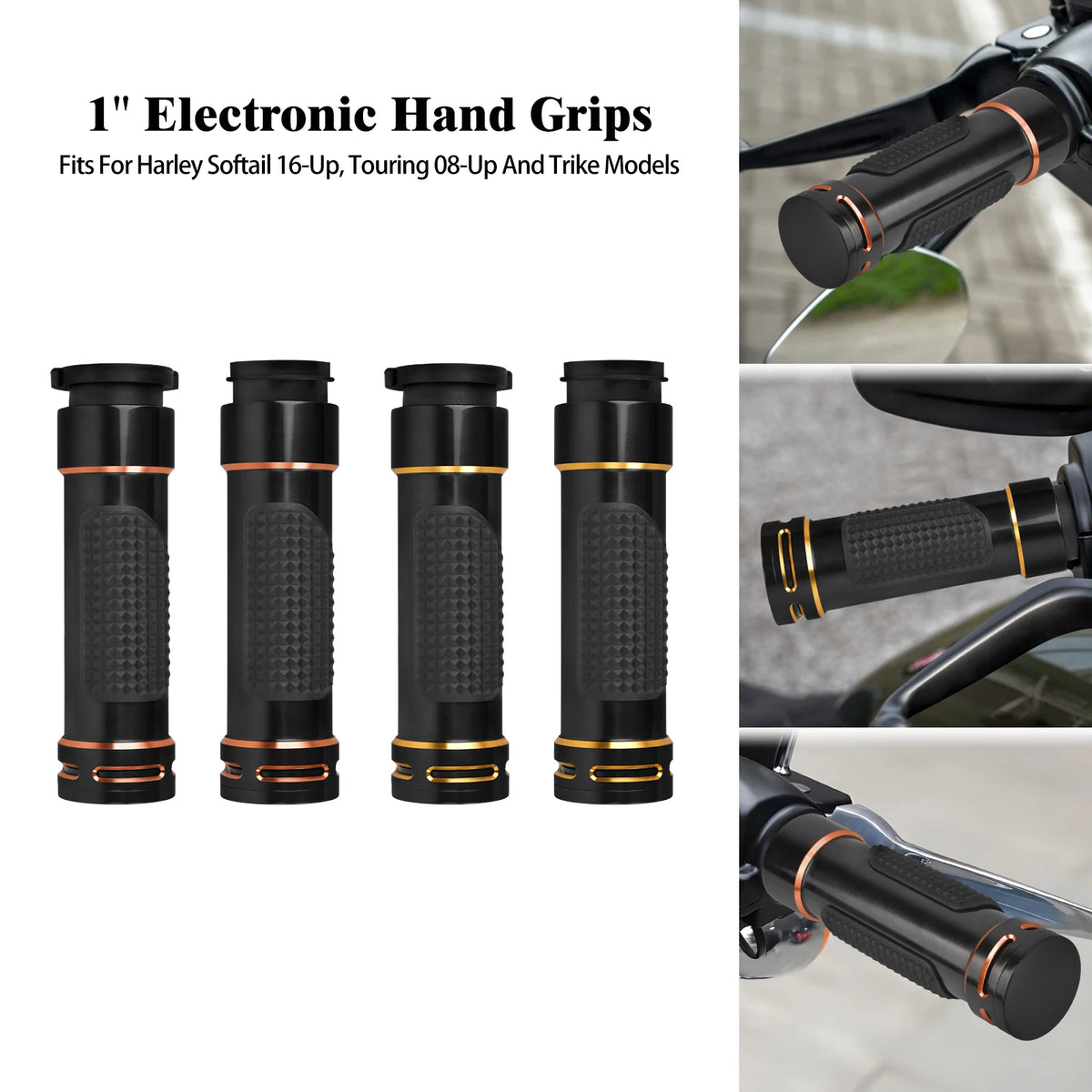 Poignées 25 mm accélérateur électronique pour Harley Touring - vue 1