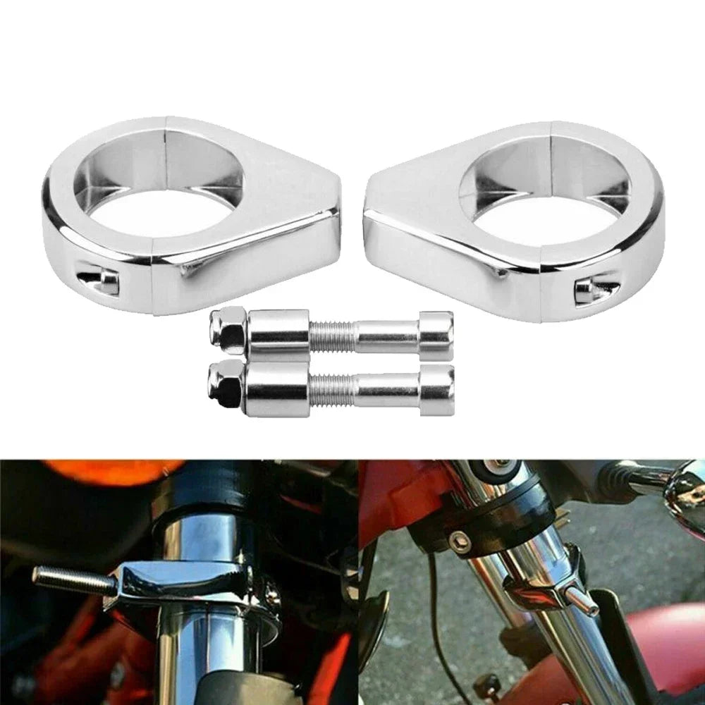 Colliers de fourche pour clignotants pour Harley Sportster Dyna Softail - vue 1