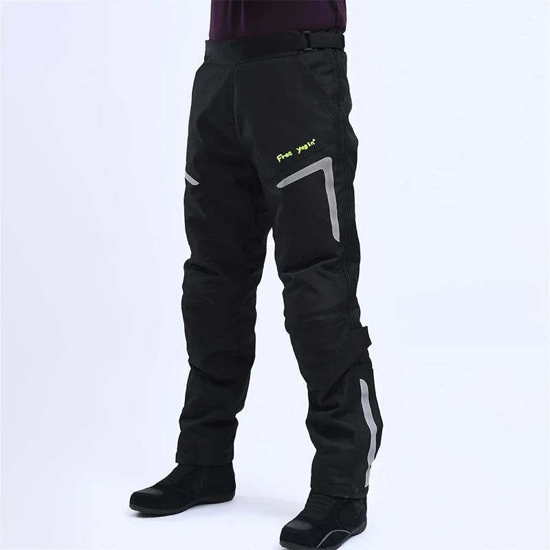 Surpantalon moto noir coupe-vent enfilage rapide - vue 1