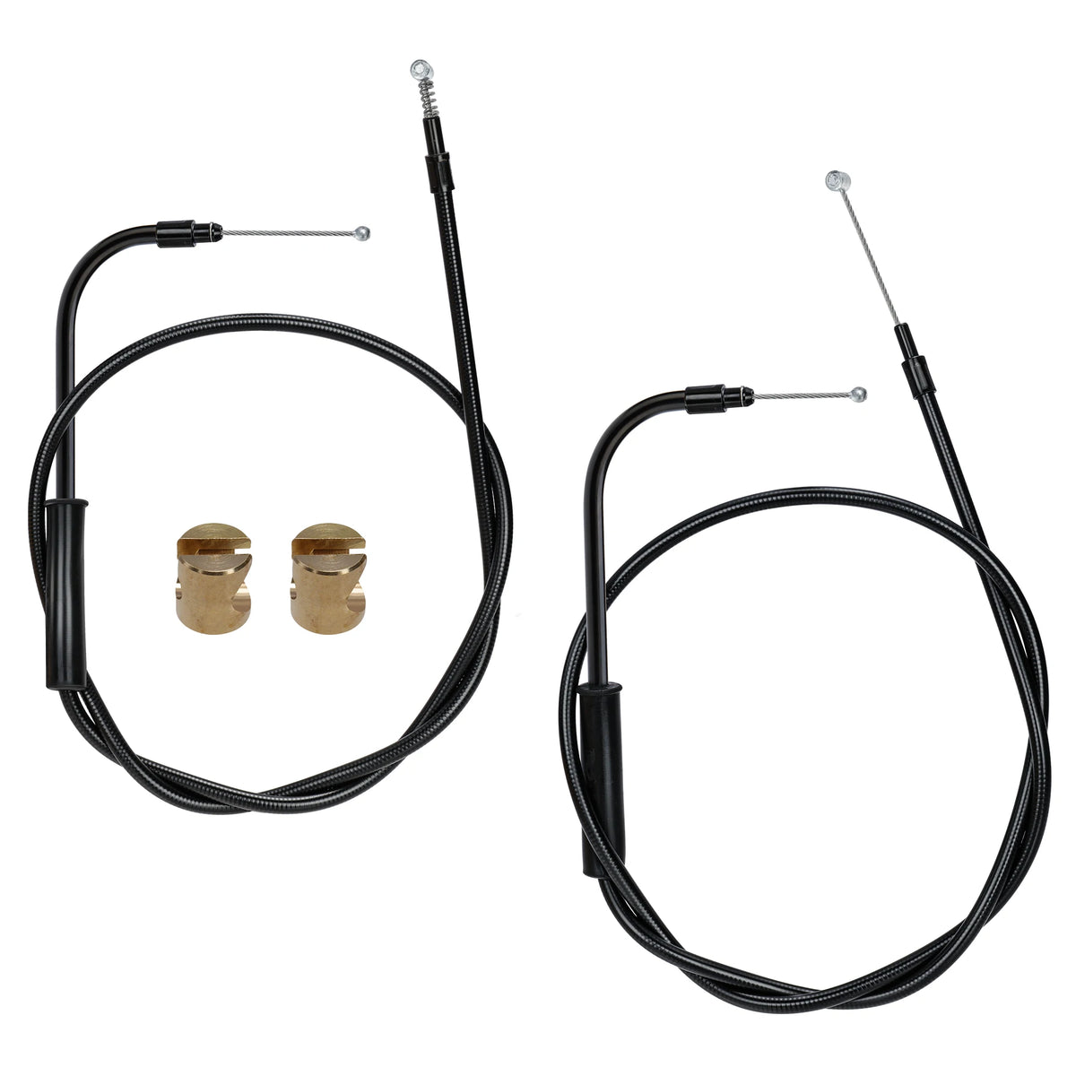 Kit Câbles d'Accélérateur et Ralenti Tressés Inox (102/107 cm) - Harley-Davidson Touring 2000-2006 et Softail 2007-2010 – photo 1/10