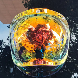 Écran solaire bulle rétro pour casque moto - vue - vue 7