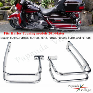 Arceau chromé double rail de protection de sacoche Harley - vue 5