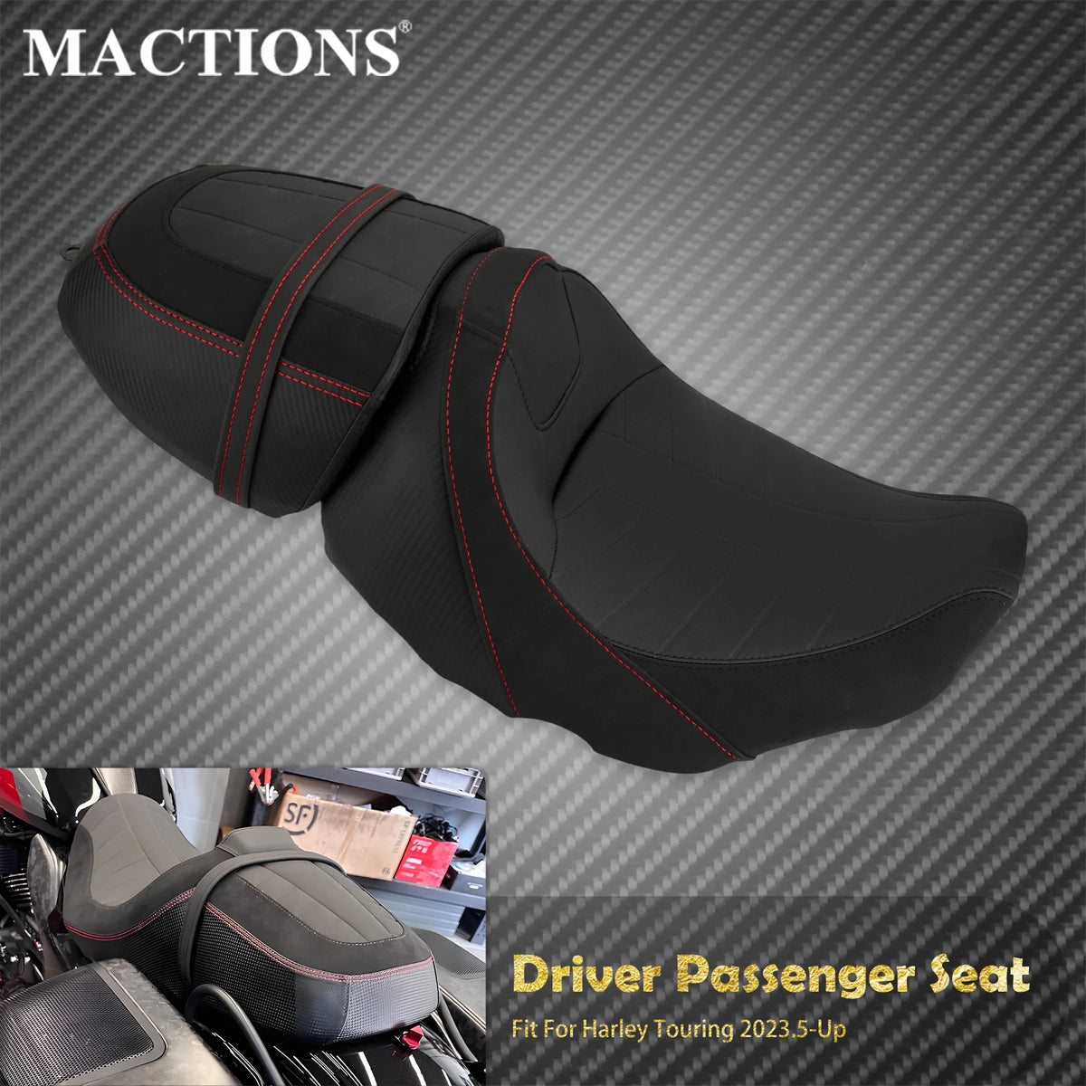 Selle Pilote/Passager Sport - Harley-Davidson Touring Street Glide, Road Glide FLTRXSTSE 2024 et plus, FLHXSE/FLTRXSE 2023-2026, FLHXU – photo 1/7