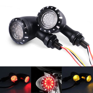 Clignotant LED chromé embout bullet pour moto chopper et cruiser - vue 9