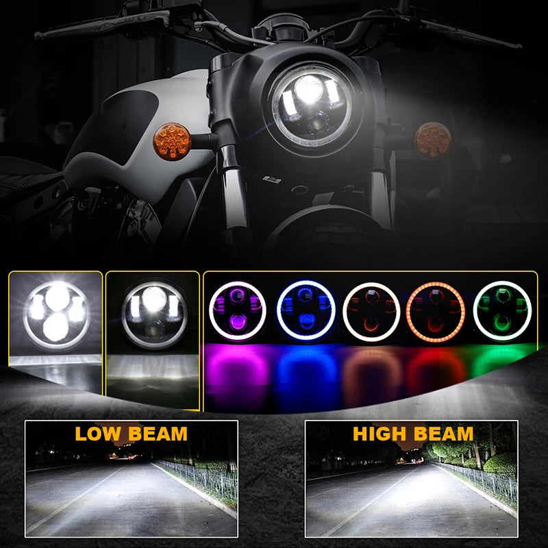Phare LED 5 3/4 pouces pour Harley Dyna - vue 2