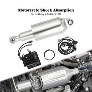Kit de suspension pneumatique chromé pour Harley-Davidson Softail - vue 1