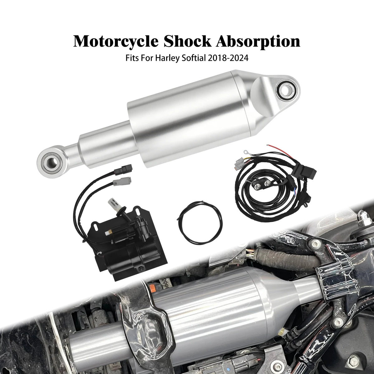 Kit Suspension Pneumatique Air Ride Chromé - Harley-Davidson Softail 2018-2024 – photo 1/6