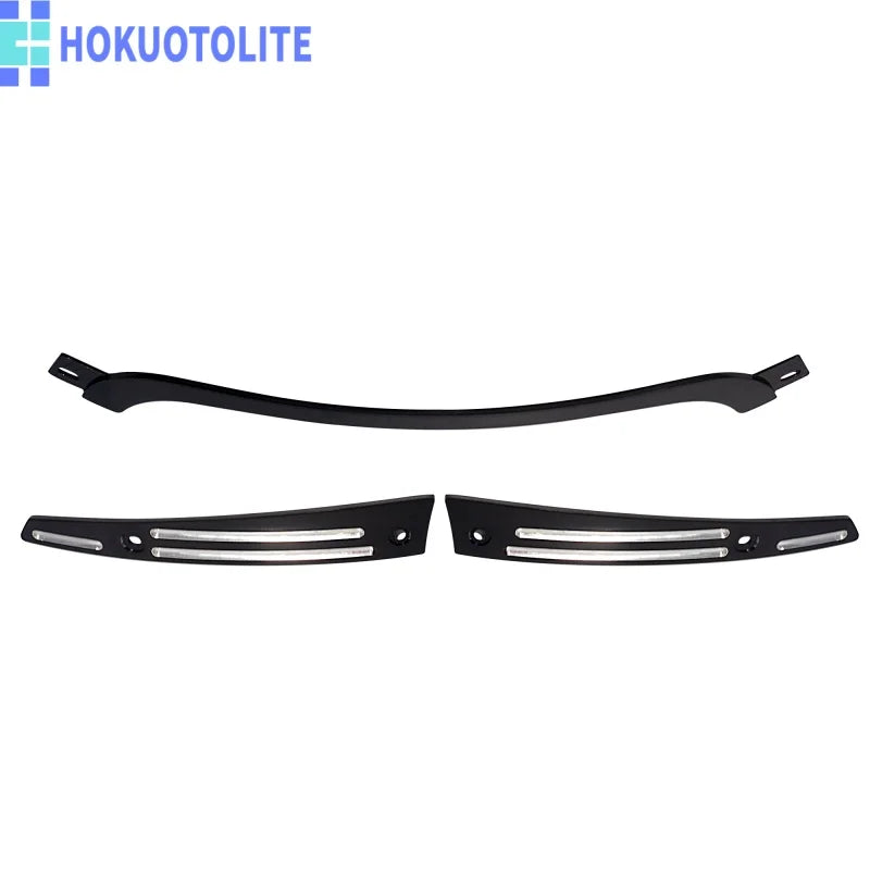 Garniture centrale noire en aluminium pour pare-brise fendu Harley Road Glide - vue 7