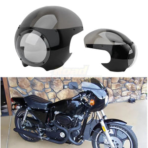Carénage de phare cafe racer pour moto Harley Sportster - vue 1