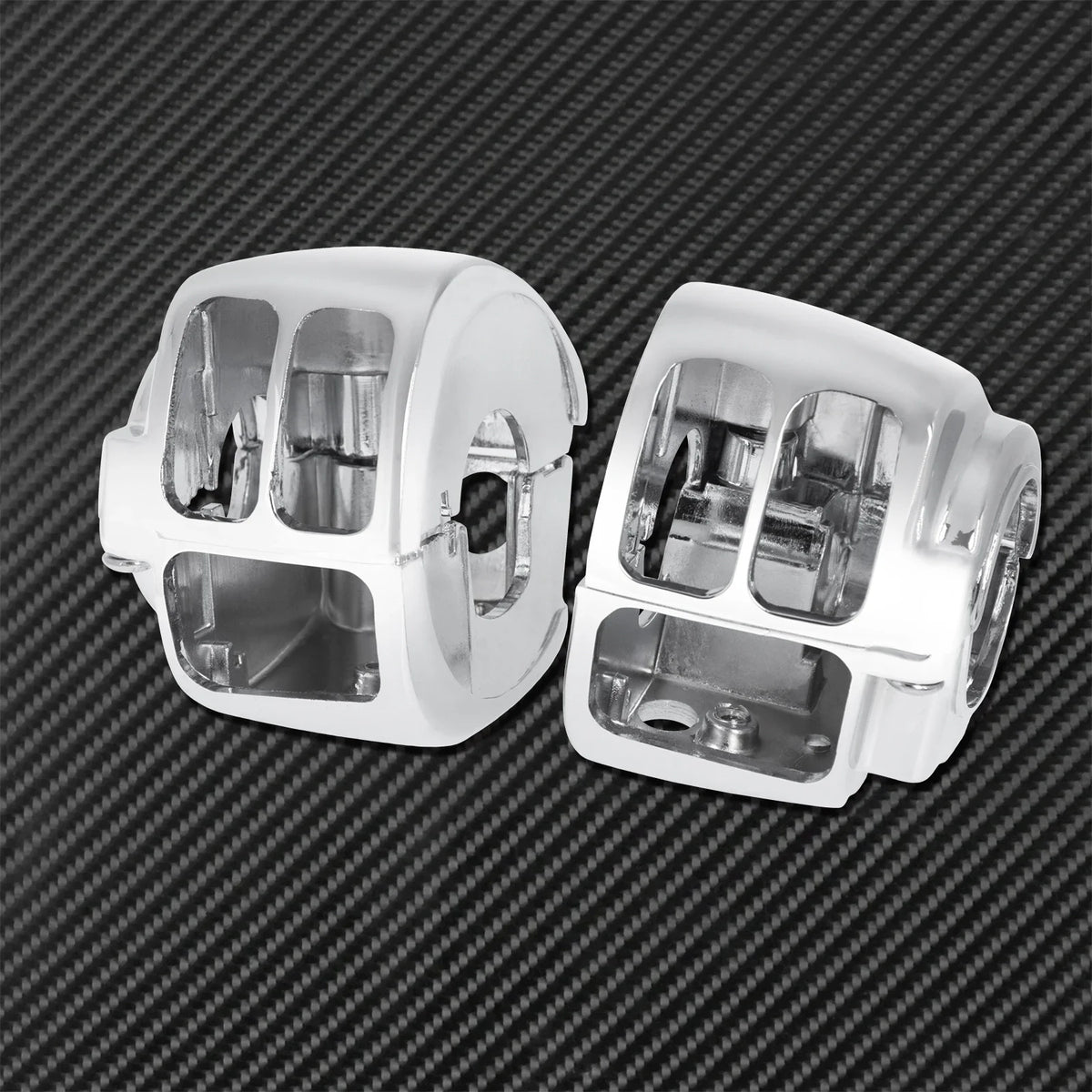 Boîtiers de commodo aluminium pour Harley Softail Dyna Sportster - vue 5