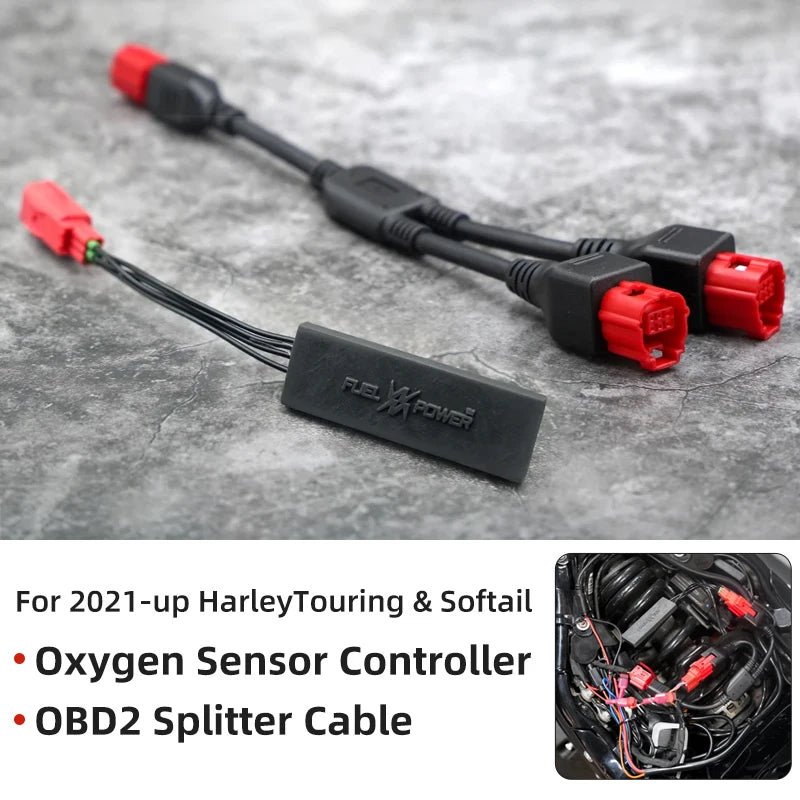 Émulateur de Sonde Lambda et Câble Répartiteur OBD pour Harley Touring, Softail, Sportster 2021+ – photo 1/6