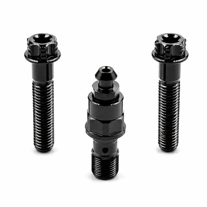 Boulons de Cache Étrier Avant en Titane pour Harley Touring, Softail – photo 4/12