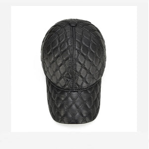Casquette en cuir de mouton noir pour homme - vue 5