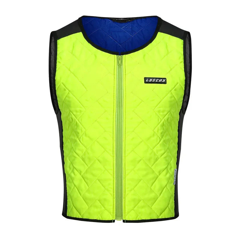 Gilet moto rafraîchissant noir sans manches - vue de face - vue 6