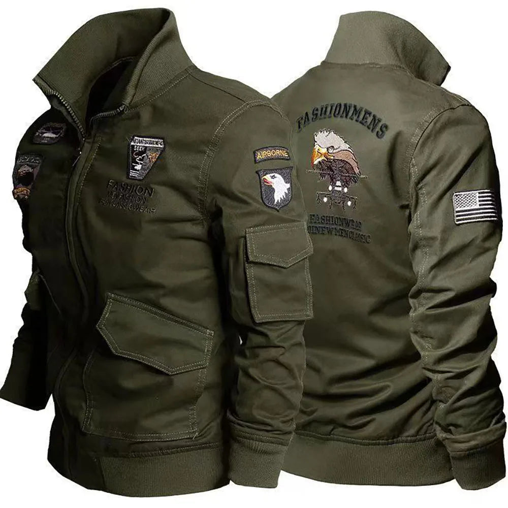 Veste tactique moto homme kaki multi-poches - vue 1