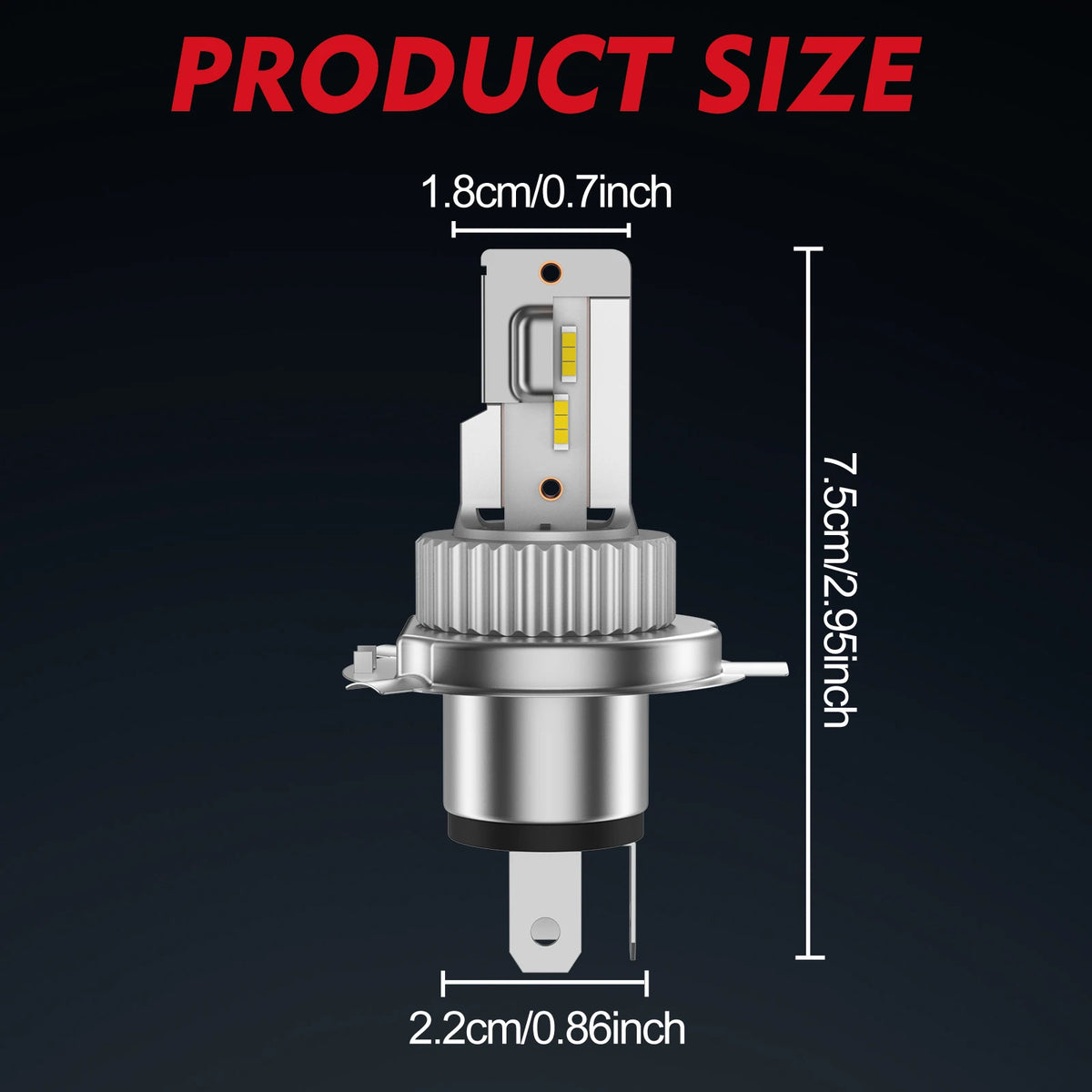 Ampoules LED H4 pour Harley - vue 5