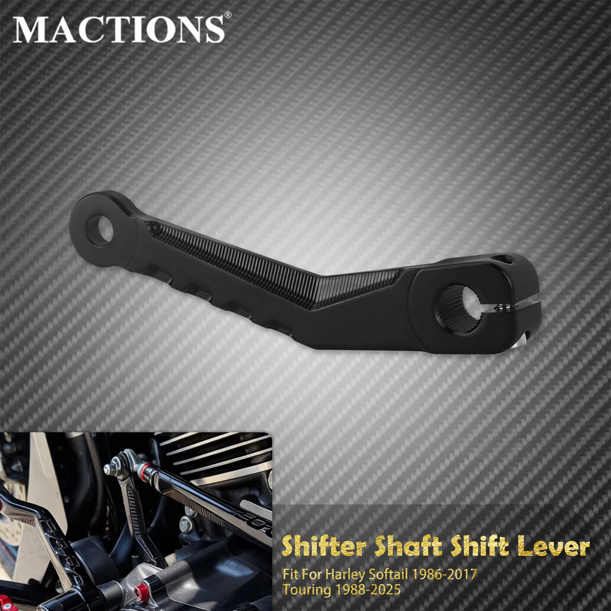 Axe Interne de Sélecteur de Vitesse (Shifter Shaft) - Harley-Davidson Softail 1986-2017, Touring 1988 et plus – photo 1/7