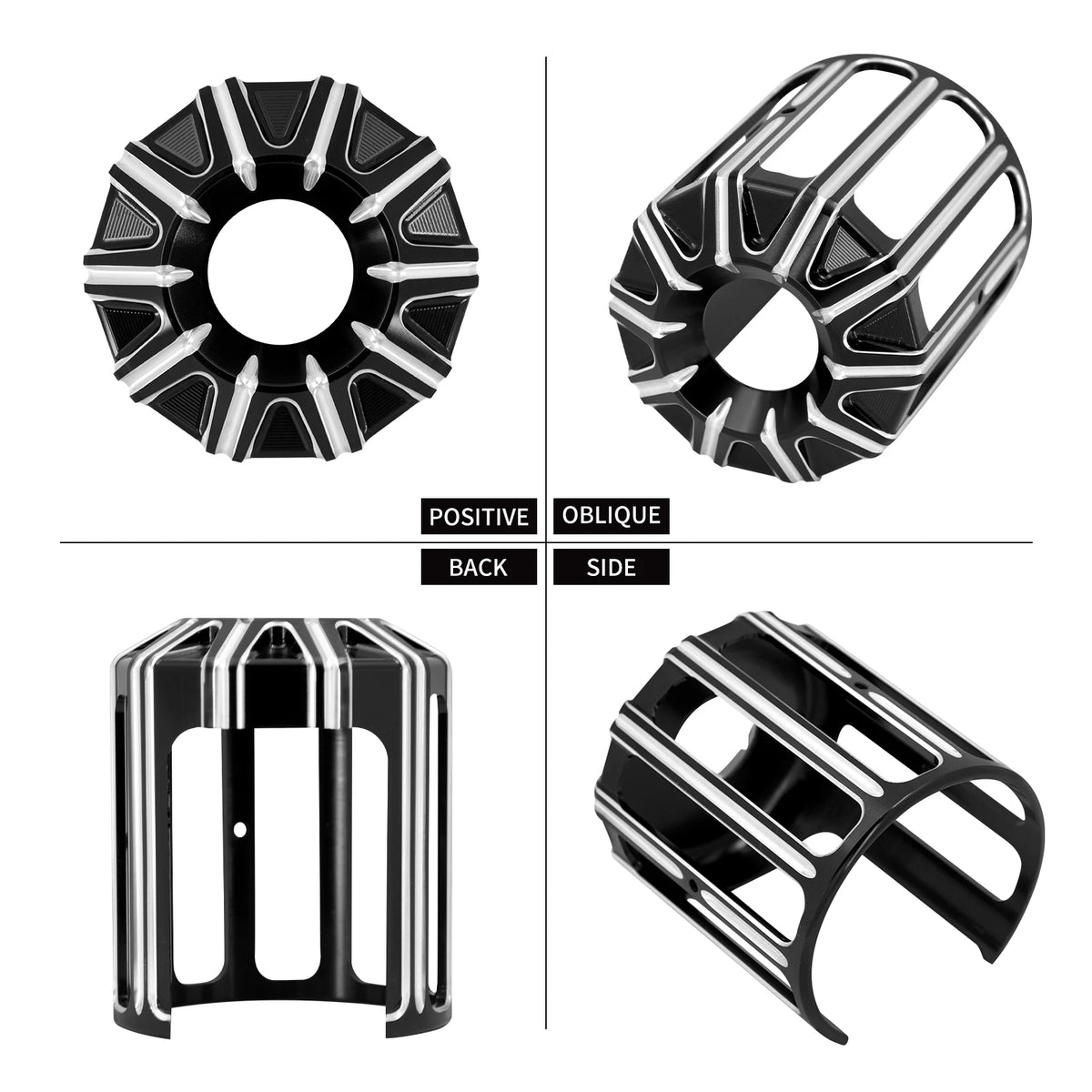 Cache filtre à huile style grille (billet) pour Harley-Davidson Touring, Dyna, Softail, Sportster – photo 2/8
