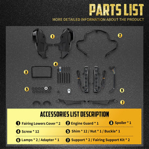 Kit Carénages Bas Prolongés avec Feux LED Intégrés - Harley-Davidson Touring CVO 2023, FLHX/FLTRX 2024, FLHXU 2025 – photo 7/7