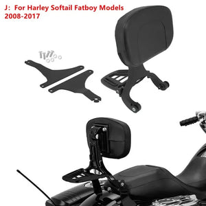 Dossier conducteur/passager réglable (sissy bar) noir/chrome pour Harley-Davidson Softail Breakout, Touring 2009-2017 – photo 10/27