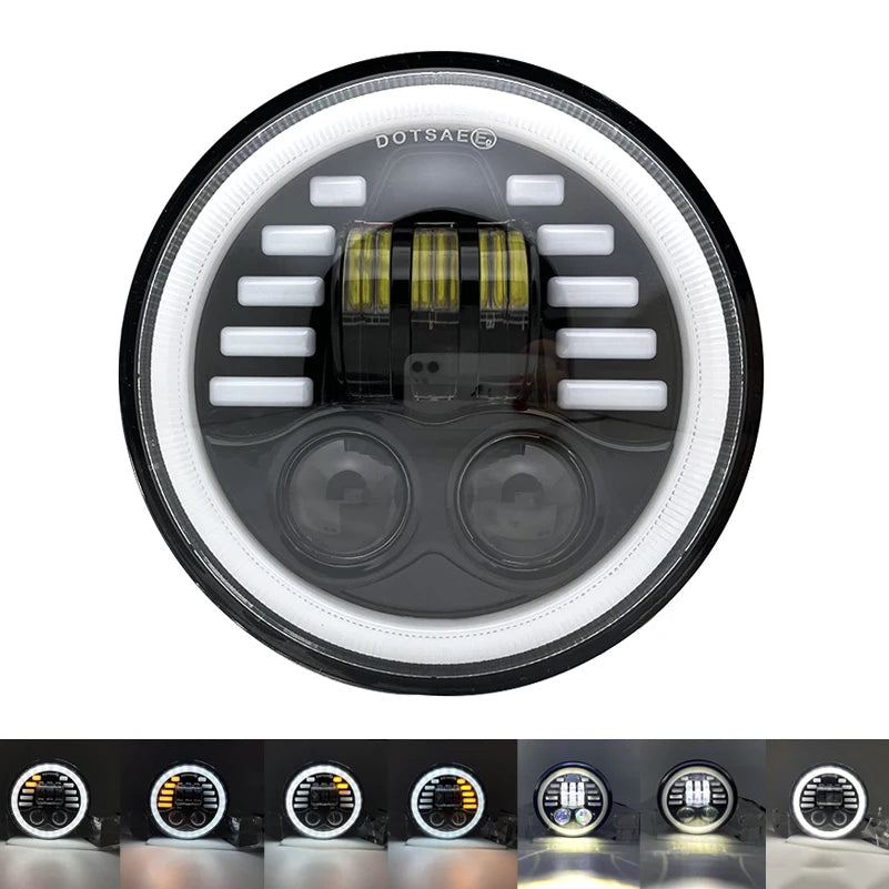 Phare LED noir 5,75 pouces avec feu de jour 40W pour Harley Sportster 883 et XL883 - vue 19